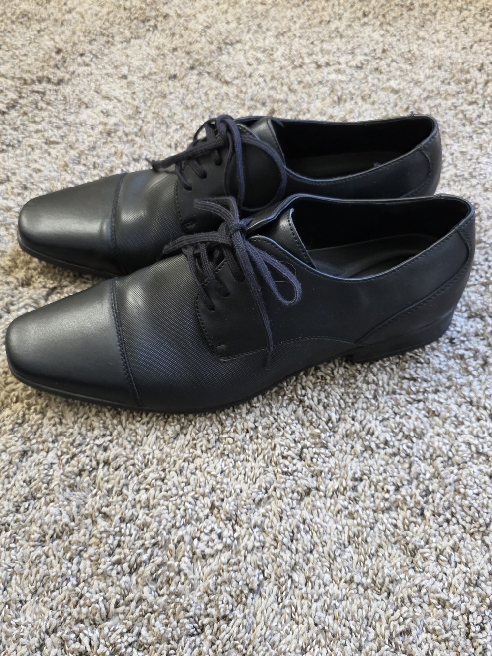 Calvin Klein Men's Leather Black Oxford Lace-Ups Shoes Formal Ocasion Business